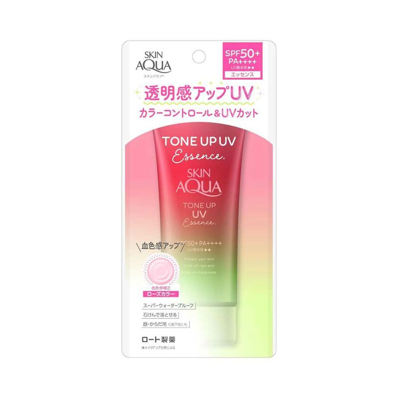 スキンアクア トーンアップUVエッセンスローズ 80g SPF50+／PA++++